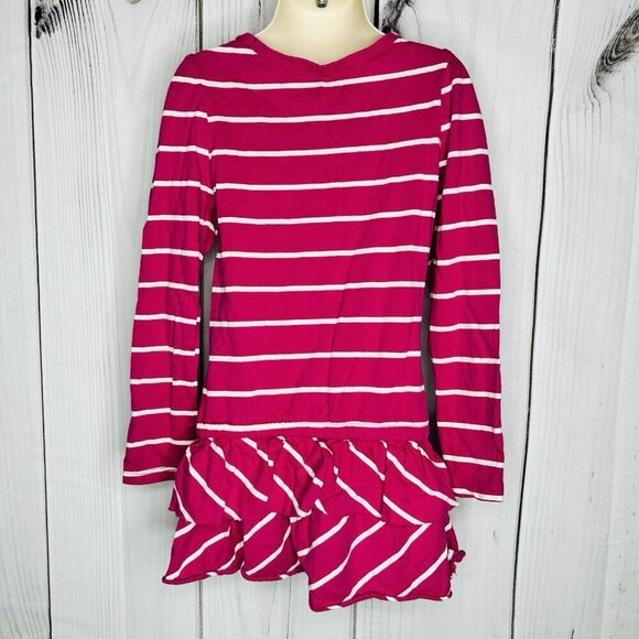 Childrens Place Girls Long Sleeve Pink Striped Sequined Dress Sz 5/6 Small Knit - Picture 5 of 7
